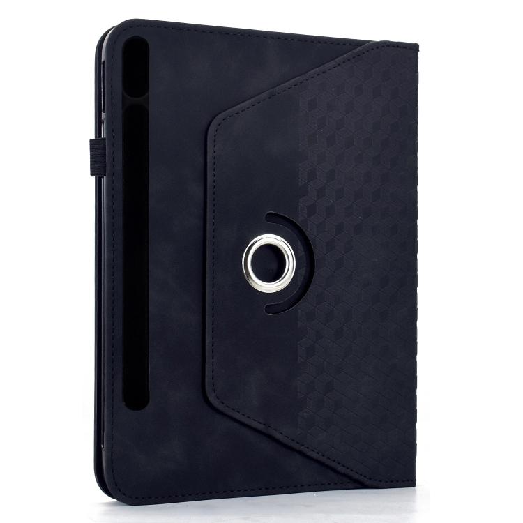 For Samsung Galaxy Tab S10 FE / S9 Rotatable Rhombus Embossed Smart Leather Tablet Case