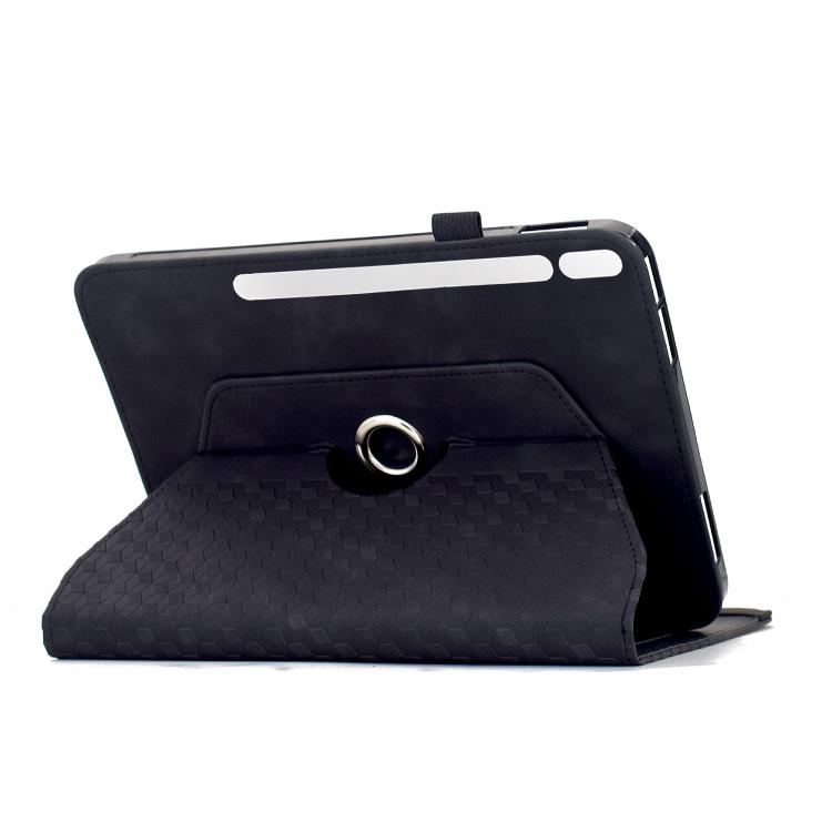 For Samsung Galaxy Tab S10 FE / S9 Rotatable Rhombus Embossed Smart Leather Tablet Case