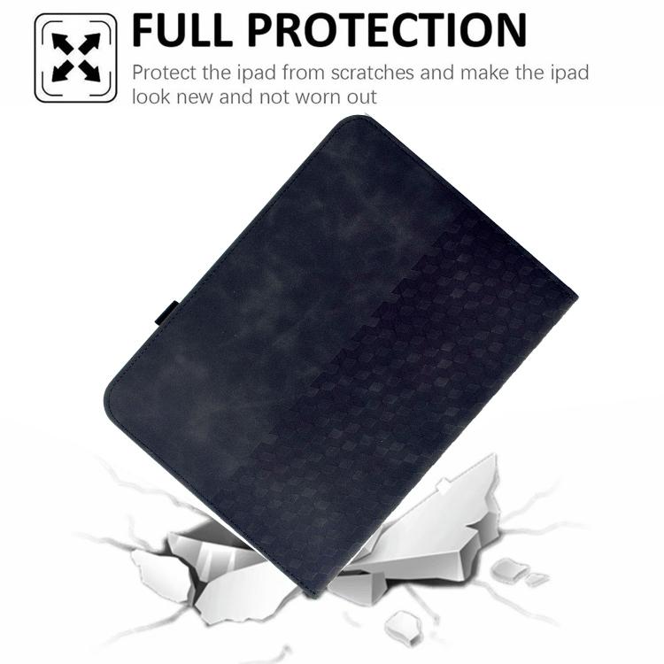 For Samsung Galaxy Tab S10 FE / S9 Rotatable Rhombus Embossed Smart Leather Tablet Case