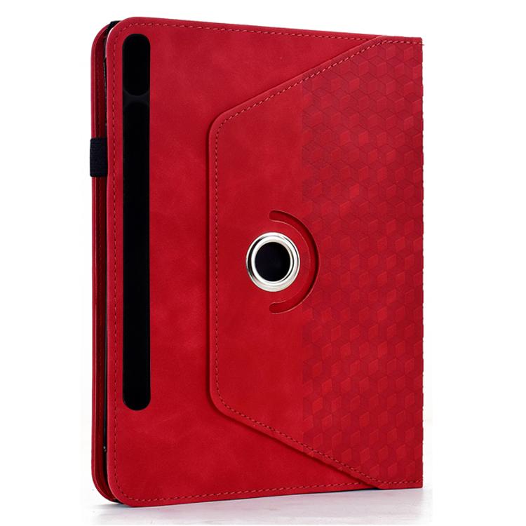 For Samsung Galaxy Tab S10 FE / S9 Rotatable Rhombus Embossed Smart Leather Tablet Case