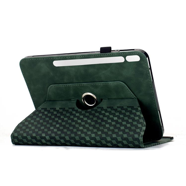 For Samsung Galaxy Tab S10 FE / S9 Rotatable Rhombus Embossed Smart Leather Tablet Case