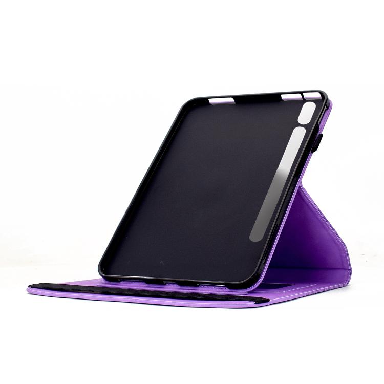 For Samsung Galaxy Tab S10 FE / S9 Rotatable Rhombus Embossed Smart Leather Tablet Case