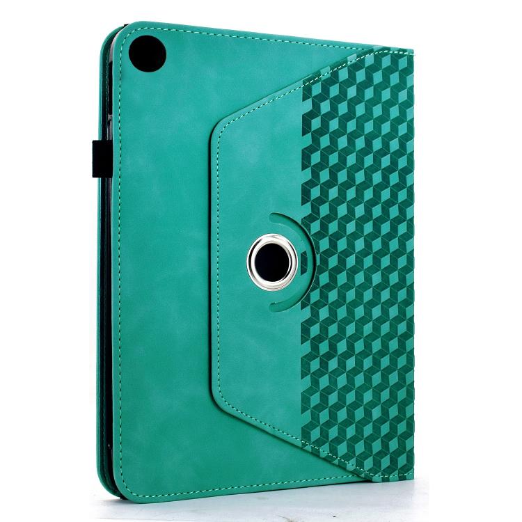 For Samsung Galaxy Tab A11+ / A9+ Rotatable Rhombus Embossed Smart Leather Tablet Case