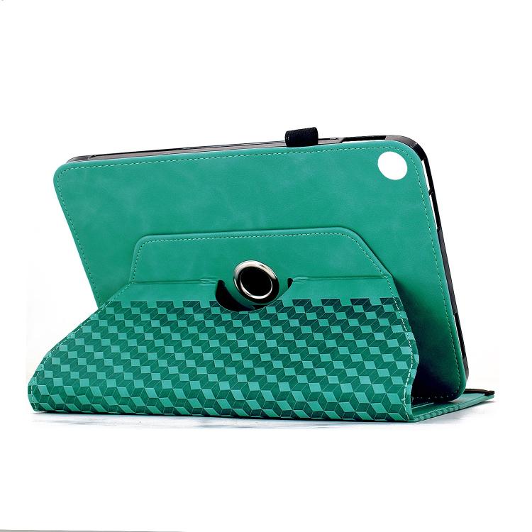 For Samsung Galaxy Tab A11+ / A9+ Rotatable Rhombus Embossed Smart Leather Tablet Case