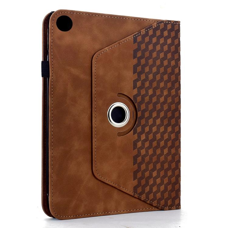 For Samsung Galaxy Tab A11+ / A9+ Rotatable Rhombus Embossed Smart Leather Tablet Case