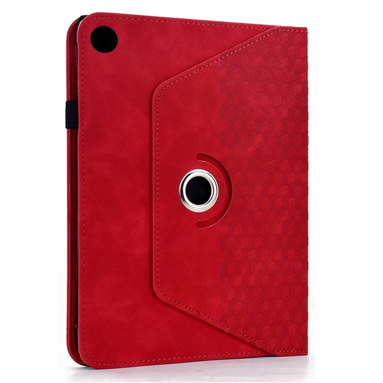 For Samsung Galaxy Tab A11+ / A9+ Rotatable Rhombus Embossed Smart Leather Tablet Case