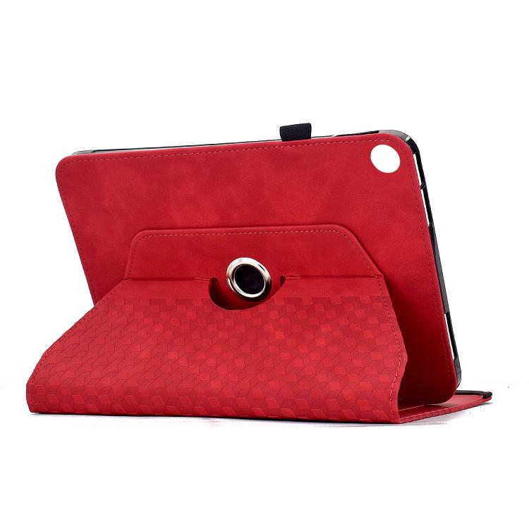 For Samsung Galaxy Tab A11+ / A9+ Rotatable Rhombus Embossed Smart Leather Tablet Case