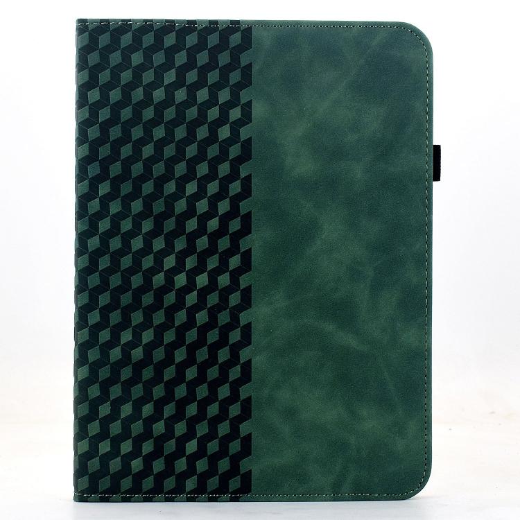 For Samsung Galaxy Tab A11+ / A9+ Rotatable Rhombus Embossed Smart Leather Tablet Case