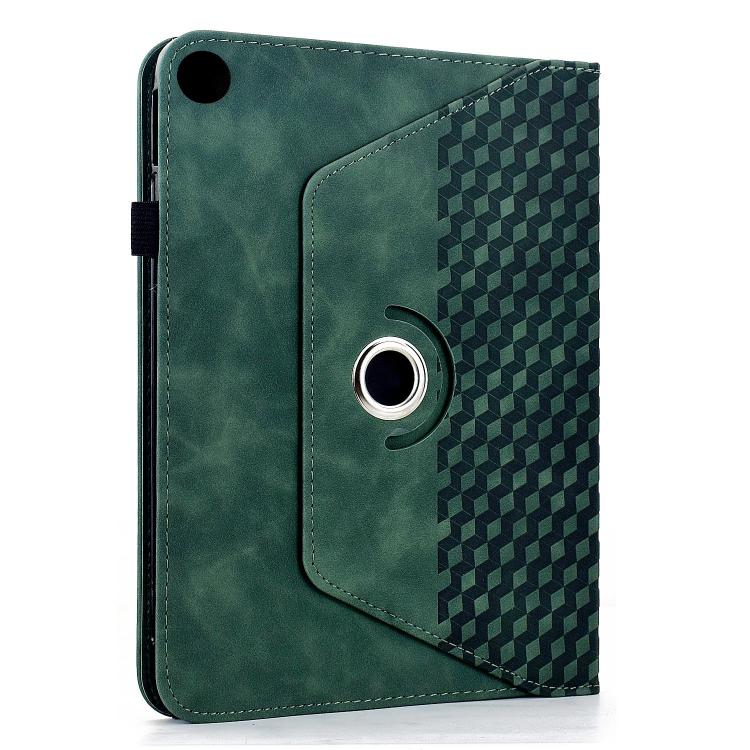 For Samsung Galaxy Tab A11+ / A9+ Rotatable Rhombus Embossed Smart Leather Tablet Case