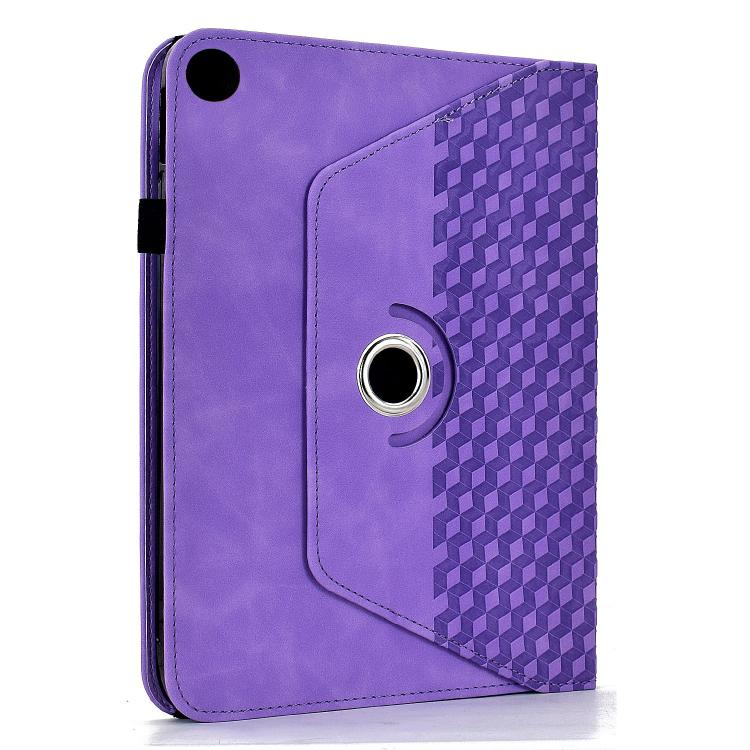 For Samsung Galaxy Tab A11+ / A9+ Rotatable Rhombus Embossed Smart Leather Tablet Case
