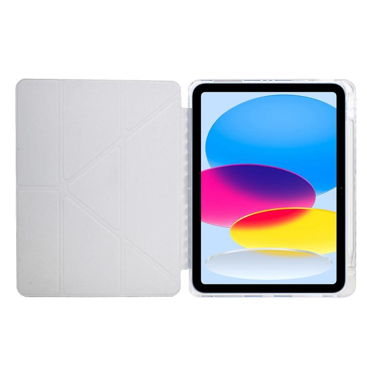 For iPad mini 2024 / mini 6 Y-Fold Pyramid Texture Smart Leather Tablet Case