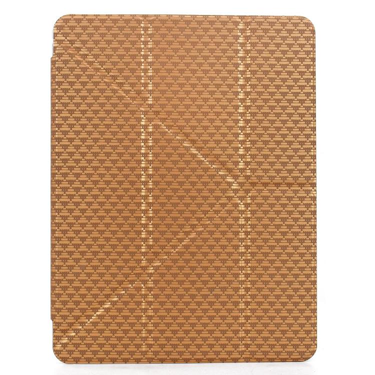 For iPad 9.7 2018 / 2017 / Air 2 / 1 Y-Fold Pyramid Texture Smart Leather Tablet Case