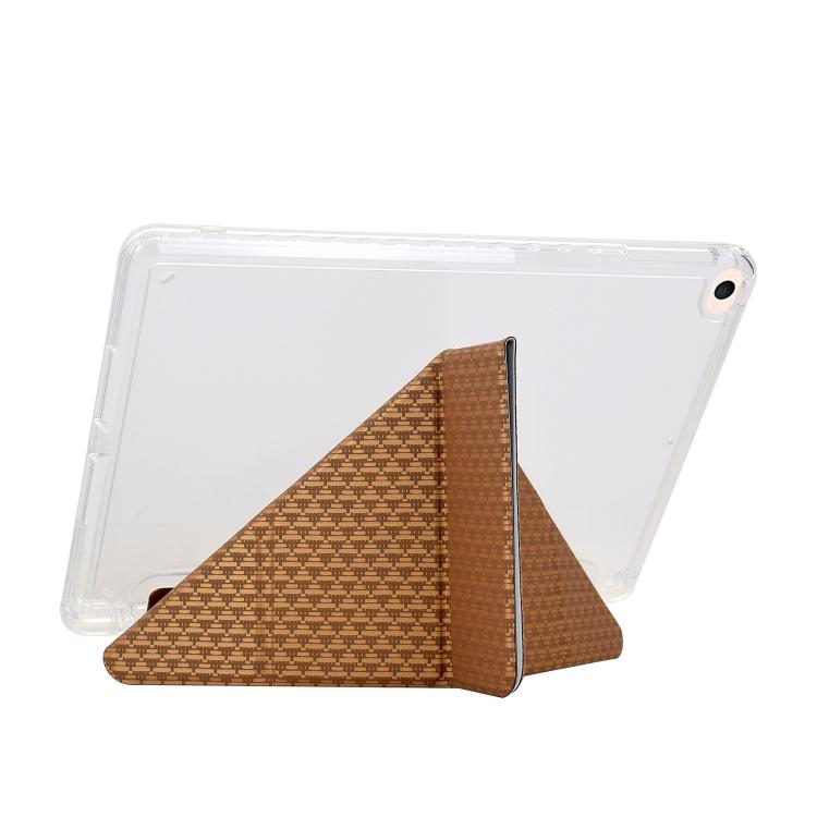 For iPad 9.7 2018 / 2017 / Air 2 / 1 Y-Fold Pyramid Texture Smart Leather Tablet Case
