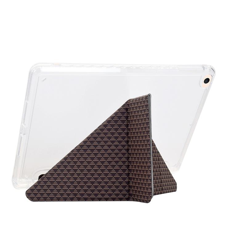For iPad 9.7 2018 / 2017 / Air 2 / 1 Y-Fold Pyramid Texture Smart Leather Tablet Case