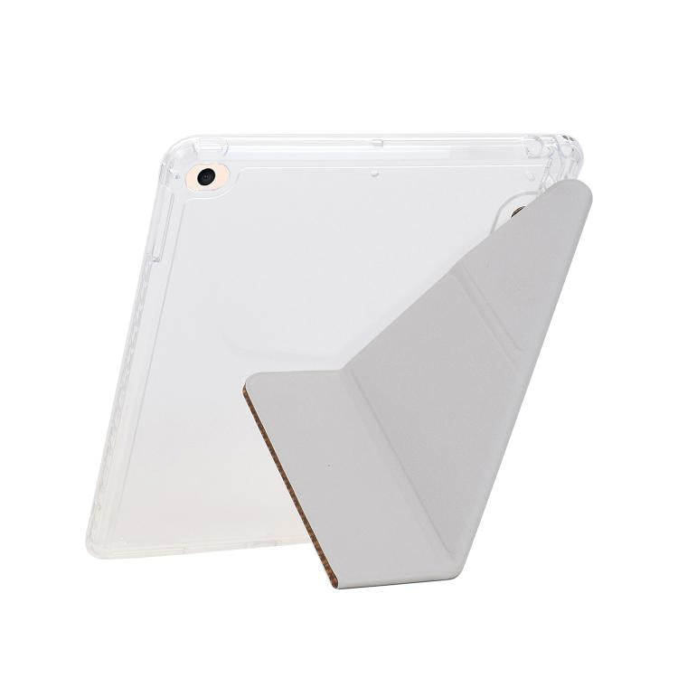 For iPad 9.7 2018 / 2017 / Air 2 / 1 Y-Fold Pyramid Texture Smart Leather Tablet Case