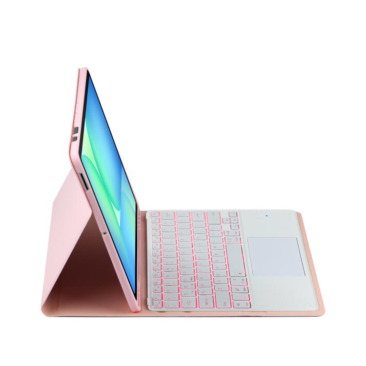 For Samsung Galaxy Tab S10 FE+ PST-X620 Touchpad Backlight Bluetooth Keyboard Leather Tablet Case