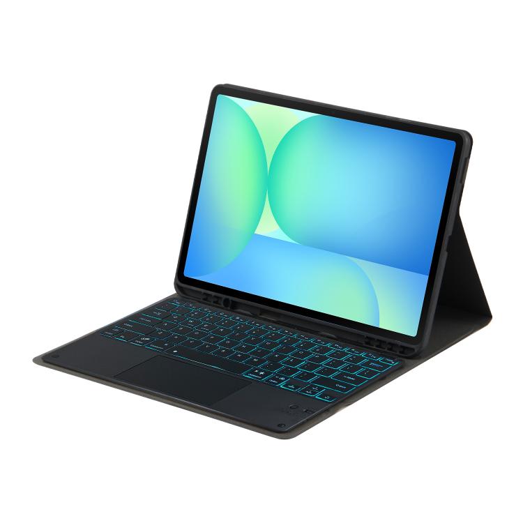 For Samsung Galaxy Tab S10 FE+ PST-X620 Touchpad Backlight Bluetooth Keyboard Leather Tablet Case