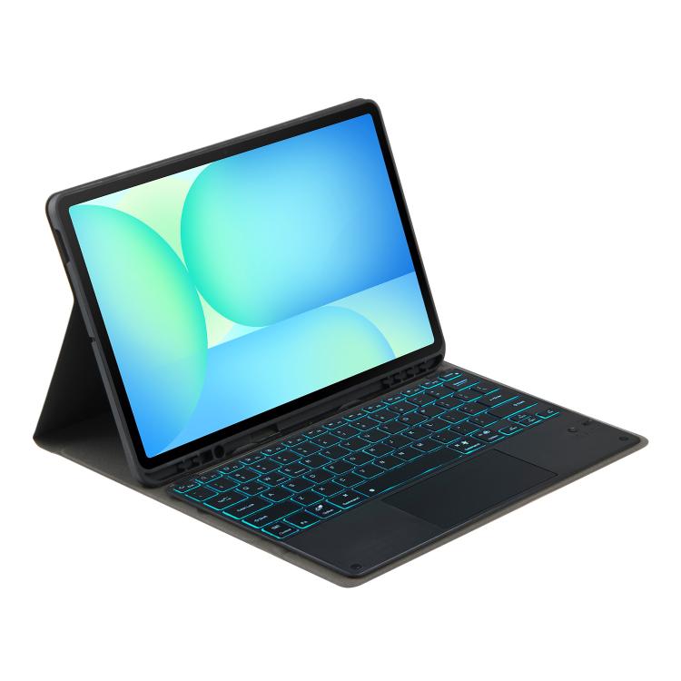 For Samsung Galaxy Tab S10 FE+ PST-X620 Touchpad Backlight Bluetooth Keyboard Leather Tablet Case