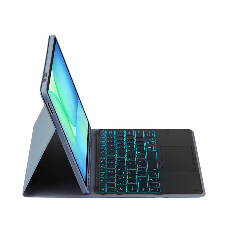 For Samsung Galaxy Tab S10 FE+ PST-X620 Touchpad Backlight Bluetooth Keyboard Leather Tablet Case