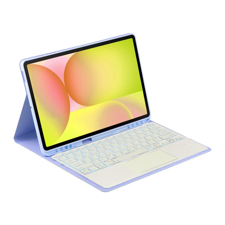 For Samsung Galaxy Tab S10 FE+ PST-X620 Touchpad Backlight Bluetooth Keyboard Leather Tablet Case