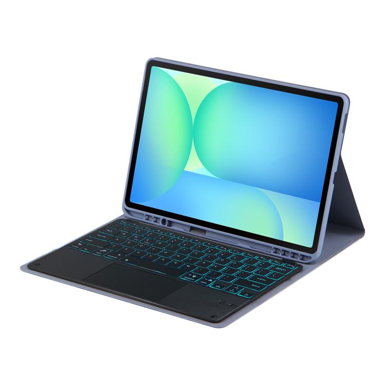 For Samsung Galaxy Tab S10 FE+ PST-X620 Touchpad Backlight Bluetooth Keyboard Leather Tablet Case