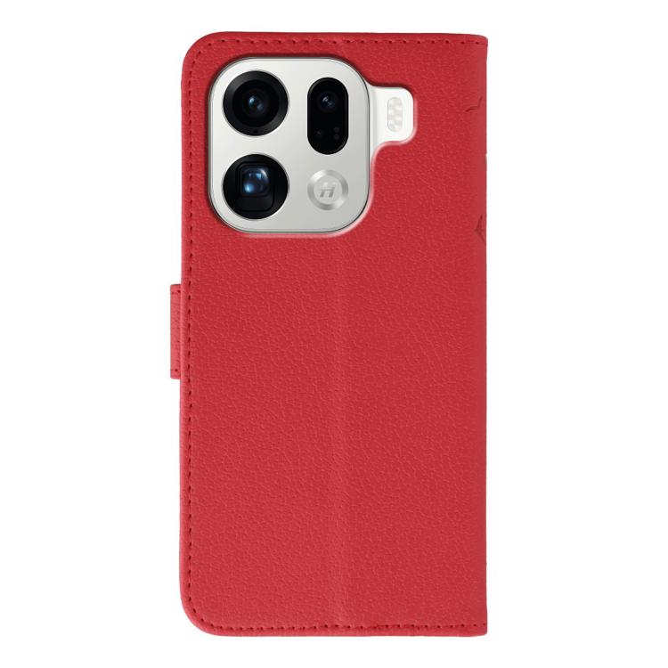 For OPPO Find X9 Pro Feather Pattern Litchi Texture Leather Phone Case