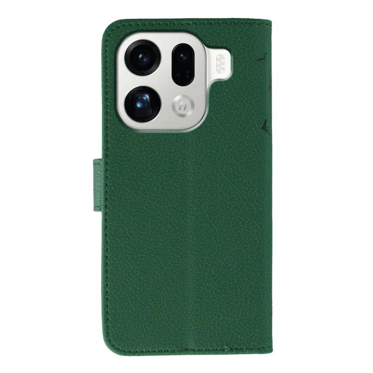 For OPPO Find X9 Pro Feather Pattern Litchi Texture Leather Phone Case