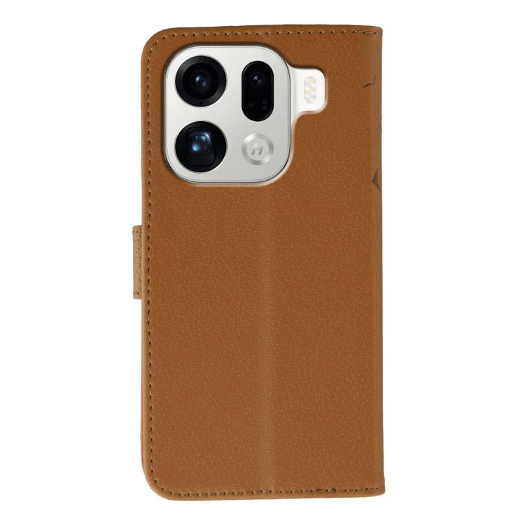 For OPPO Find X9 Pro Feather Pattern Litchi Texture Leather Phone Case