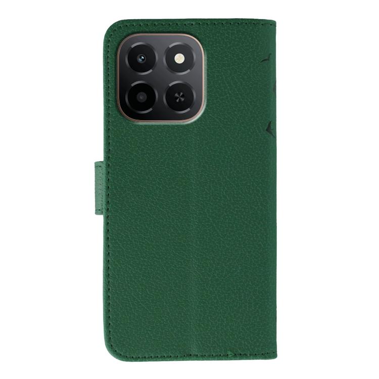 For Honor X6c 4G Feather Pattern Litchi Texture Leather Phone Case