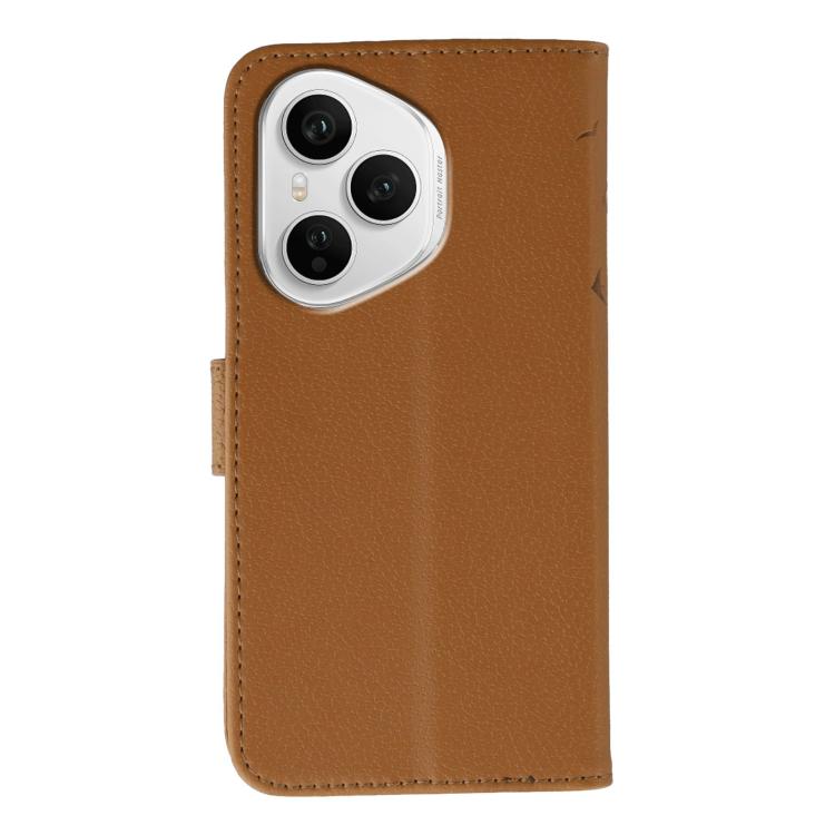 For Honor 400 Pro Global 160.8mm Feather Pattern Litchi Texture Leather Phone Case
