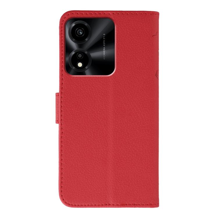 For Honor X5c Plus Feather Pattern Litchi Texture Leather Phone Case