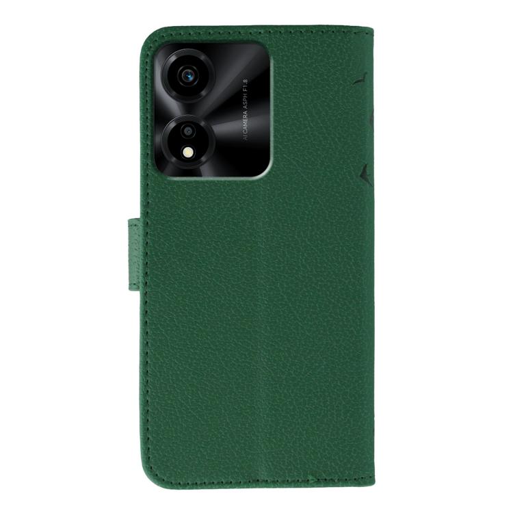 For Honor X5c Plus Feather Pattern Litchi Texture Leather Phone Case