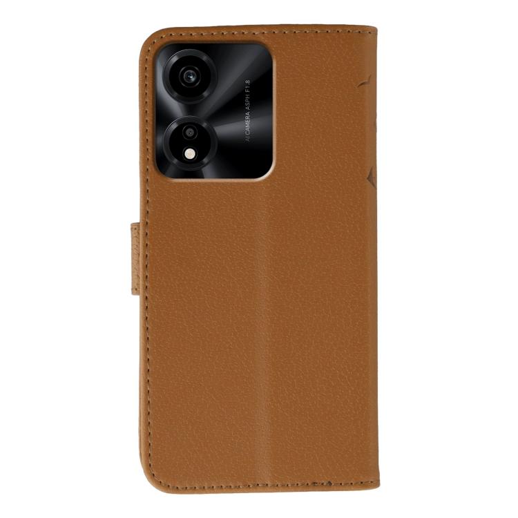 For Honor X5c Plus Feather Pattern Litchi Texture Leather Phone Case