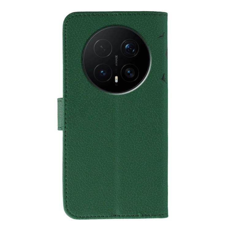 For Honor Magic8 Pro Feather Pattern Litchi Texture Leather Phone Case
