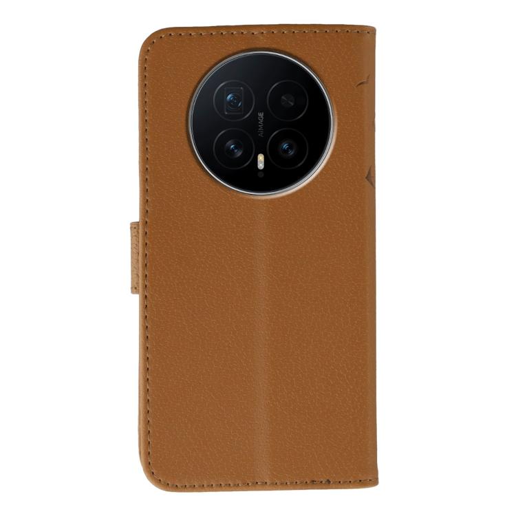 For Honor Magic8 Feather Pattern Litchi Texture Leather Phone Case