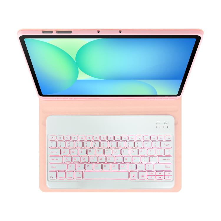 For Samsung Galaxy Tab S10 FE+ PSD-X620 Backlight Bluetooth Keyboard Leather Tablet Case