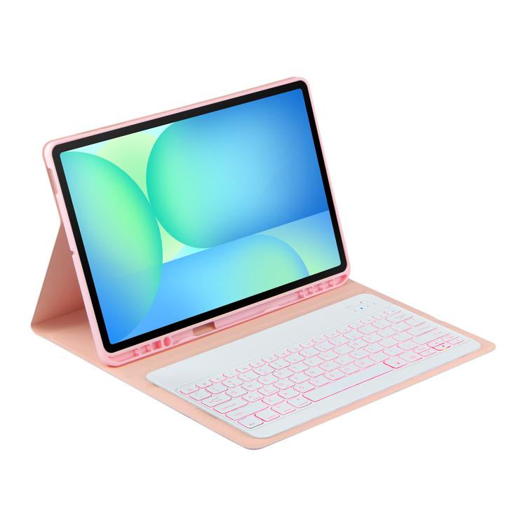 For Samsung Galaxy Tab S10 FE+ PSD-X620 Backlight Bluetooth Keyboard Leather Tablet Case