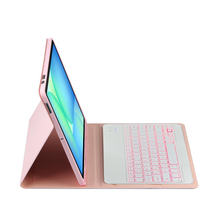 For Samsung Galaxy Tab S10 FE+ PSD-X620 Backlight Bluetooth Keyboard Leather Tablet Case