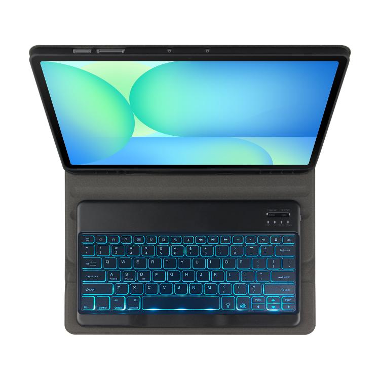For Samsung Galaxy Tab S10 FE+ PSD-X620 Backlight Bluetooth Keyboard Leather Tablet Case