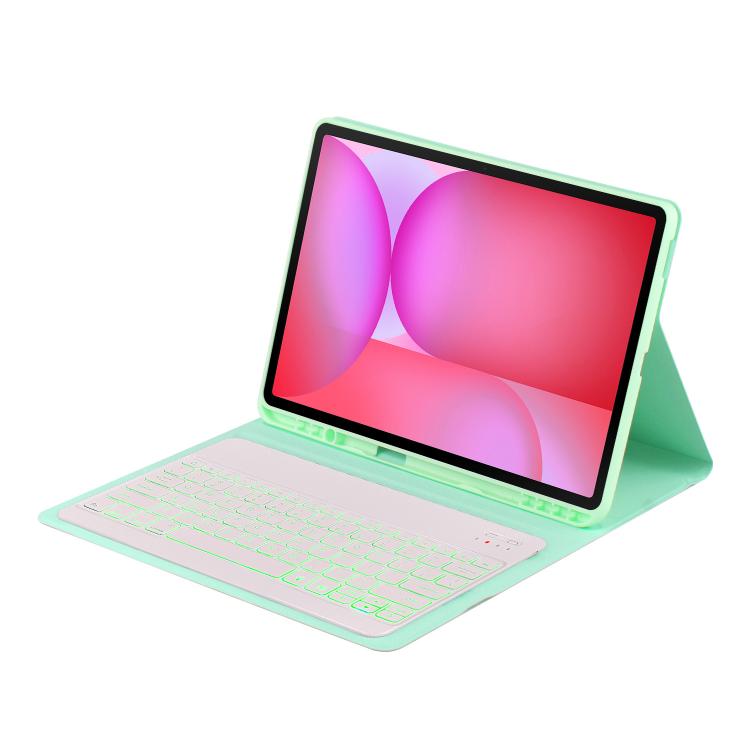 For Samsung Galaxy Tab S10 FE+ PSD-X620 Backlight Bluetooth Keyboard Leather Tablet Case