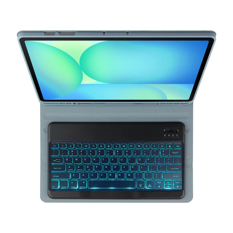 For Samsung Galaxy Tab S10 FE+ PSD-X620 Backlight Bluetooth Keyboard Leather Tablet Case