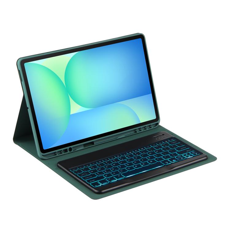 For Samsung Galaxy Tab S10 FE+ PSD-X620 Backlight Bluetooth Keyboard Leather Tablet Case