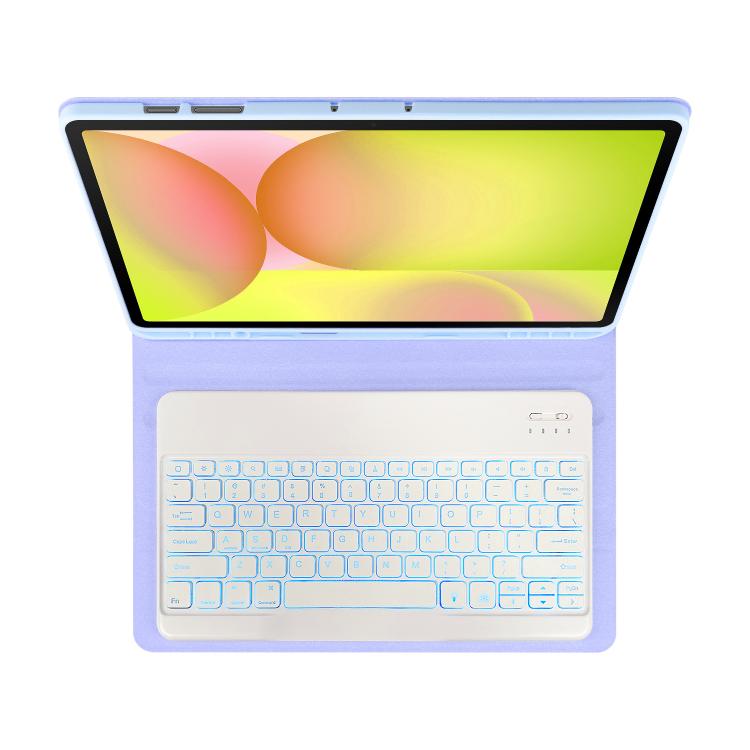 For Samsung Galaxy Tab S10 FE+ PSD-X620 Backlight Bluetooth Keyboard Leather Tablet Case