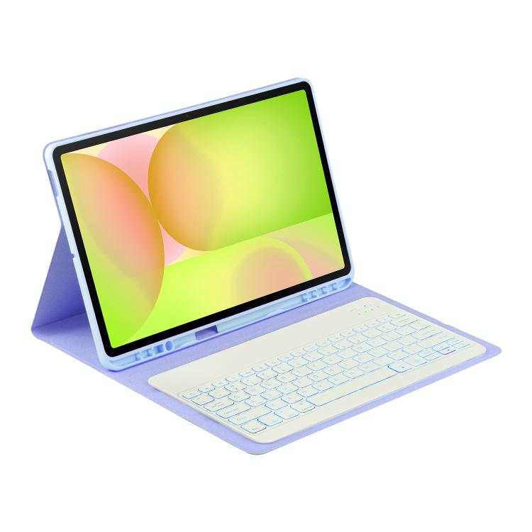 For Samsung Galaxy Tab S10 FE+ PSD-X620 Backlight Bluetooth Keyboard Leather Tablet Case