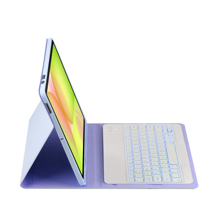 For Samsung Galaxy Tab S10 FE+ PSD-X620 Backlight Bluetooth Keyboard Leather Tablet Case