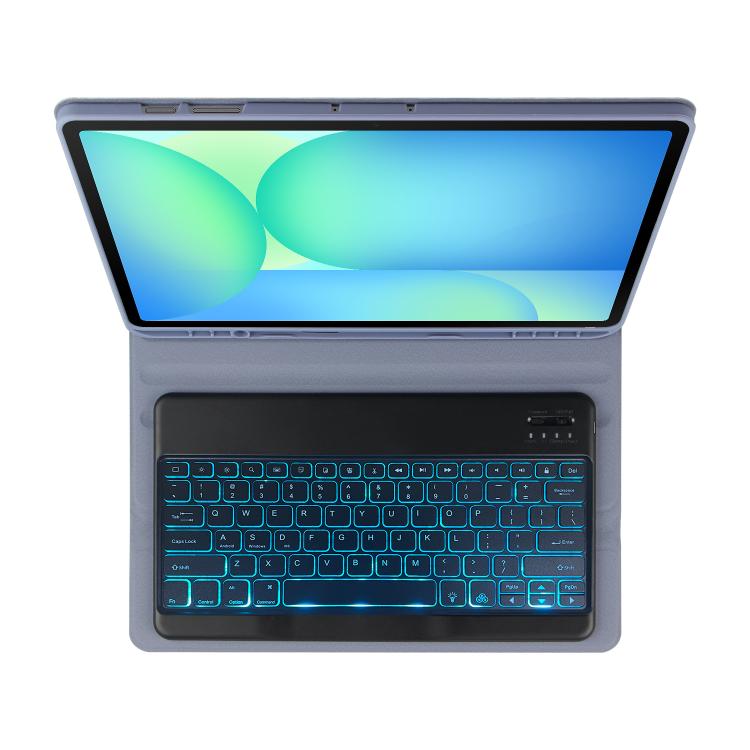 For Samsung Galaxy Tab S10 FE+ PSD-X620 Backlight Bluetooth Keyboard Leather Tablet Case