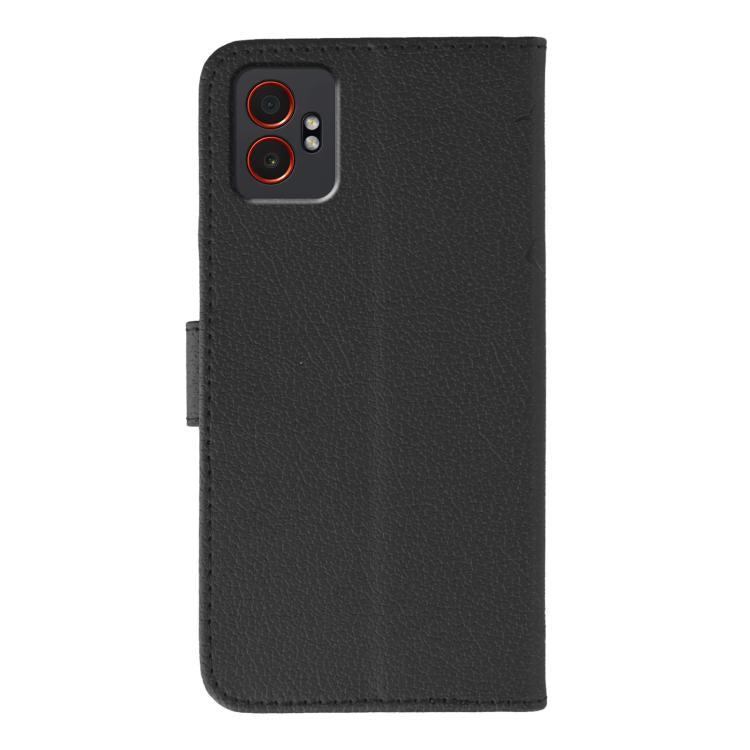 For Samsung Galaxy XCover7 Pro Feather Pattern Litchi Texture Leather Phone Case
