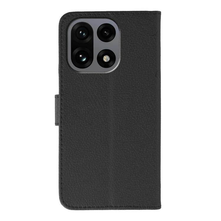 For OnePlus 15 Feather Pattern Litchi Texture Leather Phone Case