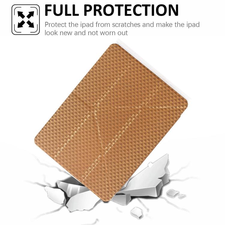 For Samsung Galaxy Tab S10 FE / S9 Y-Fold Pyramid Texture Smart Leather Tablet Case