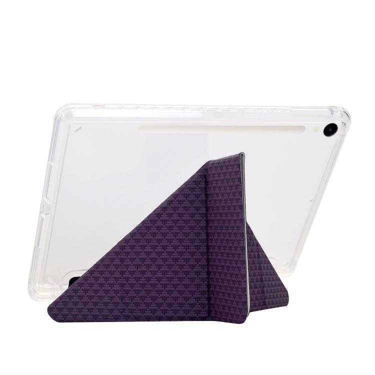 For Samsung Galaxy Tab S10 FE / S9 Y-Fold Pyramid Texture Smart Leather Tablet Case